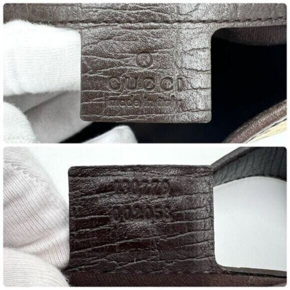 Authentic GUCCI GG Jackie Sherry Web Canvas Handbag Shoulder Bag Charm Ophidia - Picture 13 of 13